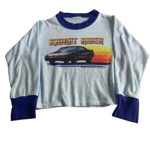 Vintage 80s Little Kids Longsleeve Pajama Knight Rider car Boxy Size 5/6